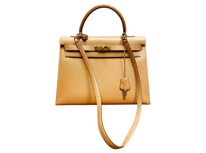 Hermès Kelly 32 Beige Leather  ref.373563