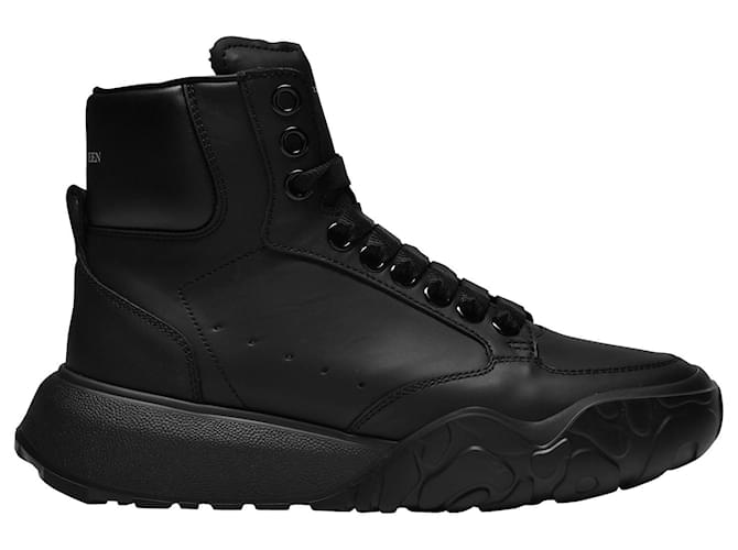 Alexander Mcqueen Upper and Ru Sneakers in Black Leather  ref.373628