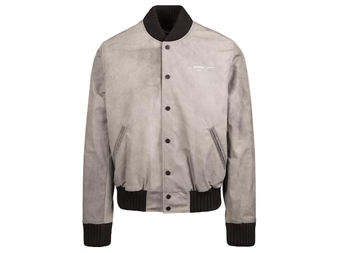 OFF-WHITE Varsity Jacket - gray