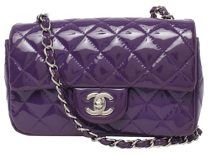 Chanel Purple Classic Mini Rectangular Patent Leather Flap Bag ref.373803 -  Joli Closet