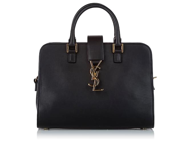 SAINT LAURENT Monogramme Cabas small leather tote