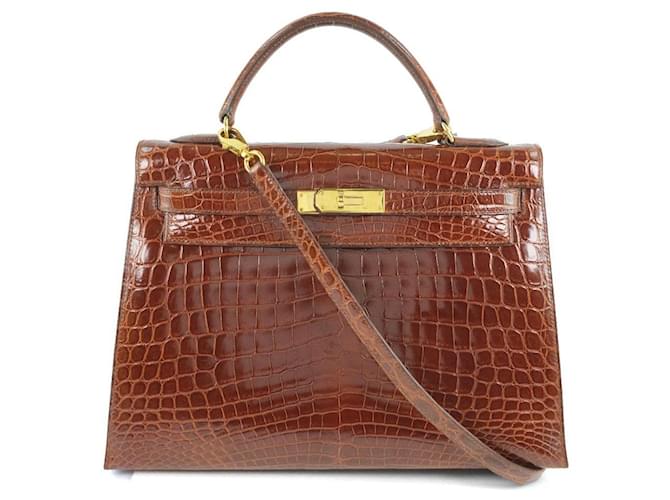 Hermès hermes kelly Brown Leather  ref.374254