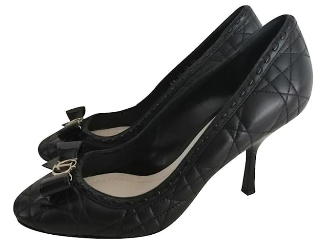 Christian Dior Heels Black Leather  ref.374065