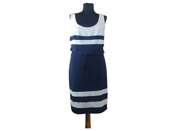 Ralph Lauren Kleid Blau Weiß