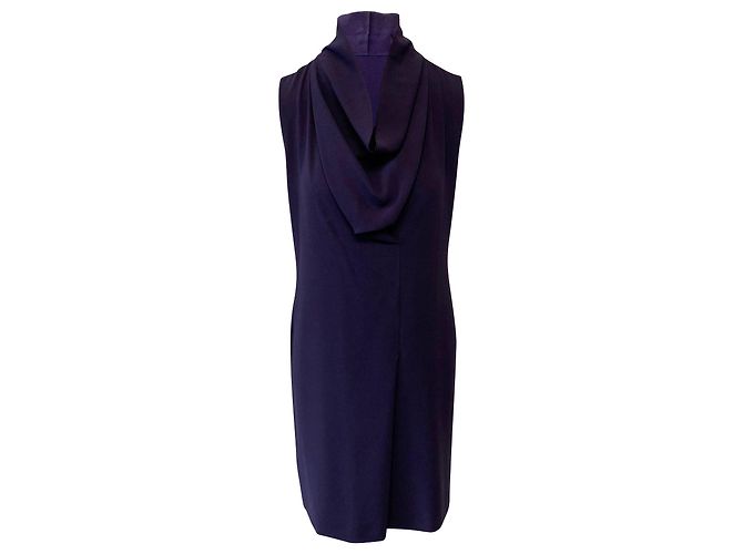 Vestido de crepe com decote cowl Joseph em acetato roxo