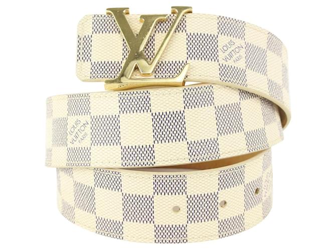Louis Vuitton Damier Azur Canvas LV Initiales Belt 90 CM Louis