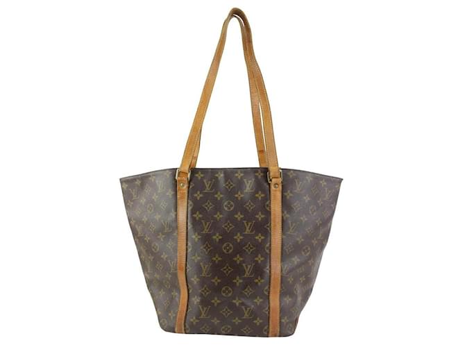 Louis Vuitton Monogramm Sac Shopping Einkaufstasche Leder  ref.374854