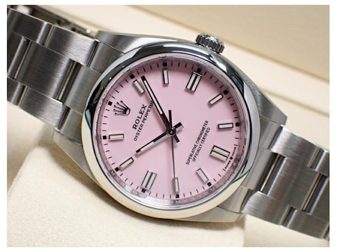 Rolex Oyster Perpetual36 candy pink 126000 Mens Silvery Steel  ref.375122