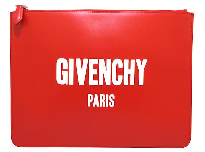 Bolso de embrague Givenchy Negro Cuero  ref.375229