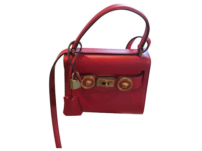 Versace oro tribute collection Red Leather  ref.375259