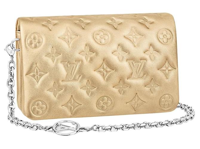 Louis Vuitton Monogram Gold Embossed Coussin Pochette