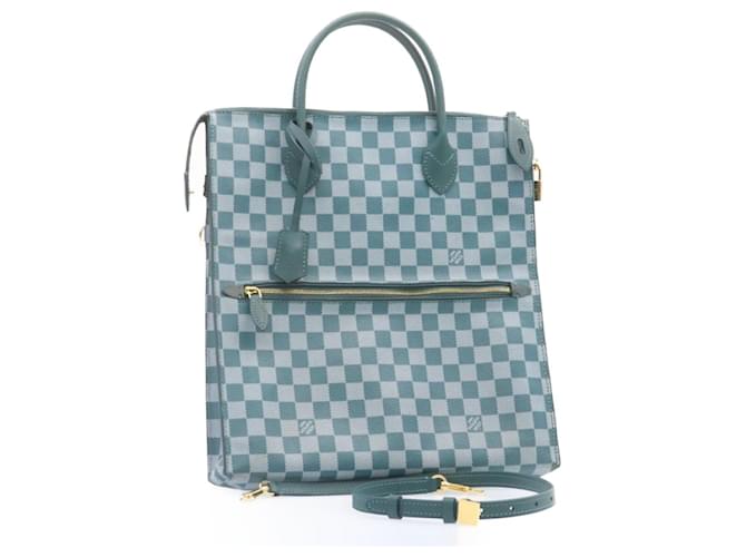 LOUIS VUITTON Damier Color Mobile 2Way Hand Bag Cyan Blue N41303 LV Auth  sa565 Cloth ref.375380 - Joli Closet