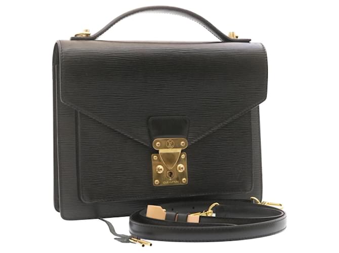 Louis Vuitton Epi Monceau 2Way Hand Bag Briefcase Black M52122 LV