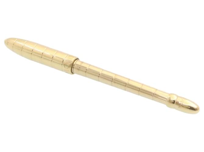 LOUIS VUITTON Stylo Agenda Ballpoint Pen Gold Tone LV Auth ki1020 Metal  ref.375486