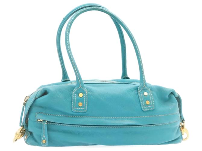 Céline CELINE Hand Bag Leather Light Blue Auth jk144  ref.375581