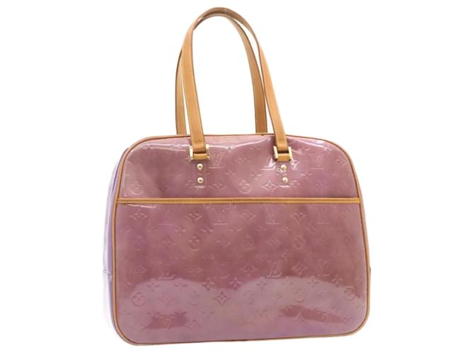 LOUIS VUITTON Purple Monogram Vernis Sutton Double Handle Shoulder Bag