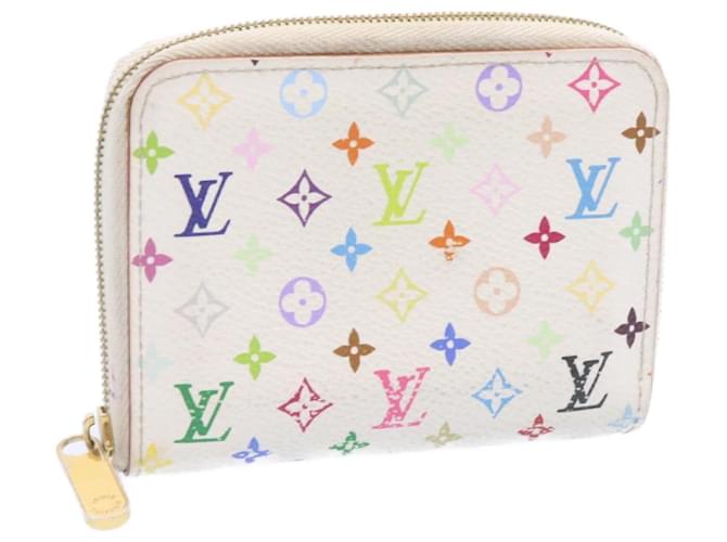 Authentic Louis Vuitton Multicolor Monogram Zippy Coin Purse White M93741  COA