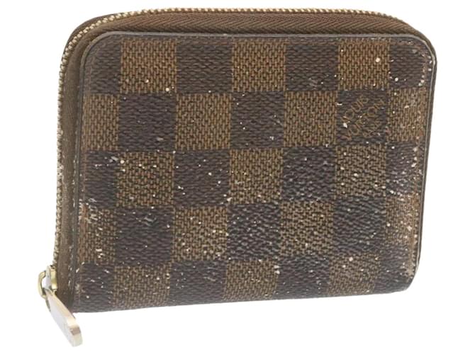 Louis Vuitton Damier Ebene Zippy Coin Purse N63070-black