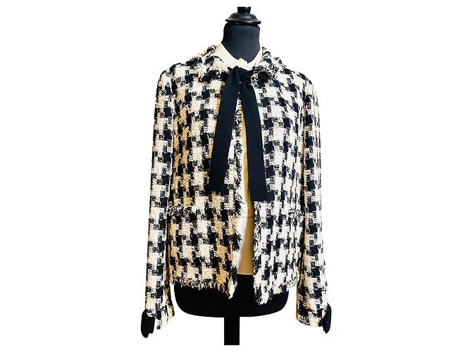 Chanel jacket Black Sand Eggshell