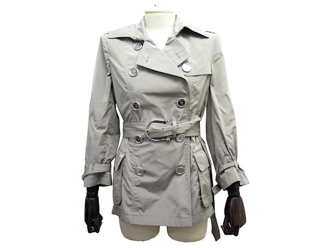Waterproof Burberry Trench Short M 40, Silver Trench Coat Short