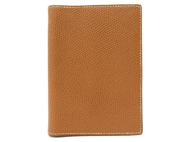 Hermès NEW VINTAGE AGENDA HERMES SIMPLE PM LEATHER EPSOM GOLD DIARY COVER Caramel  ref.376178