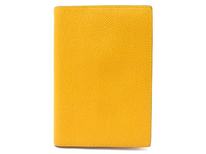 Hermès NEW HERMES AGENDA SINGLE PM BLANKET IN YELLOW EPSOM LEATHER NEW DIARY COVER  ref.376181