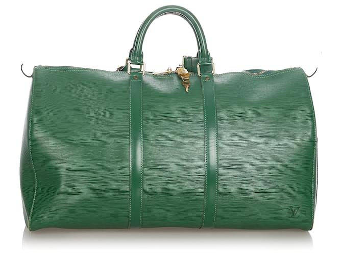 Louis Vuitton Epi Leather Keepall Bag 50 Green