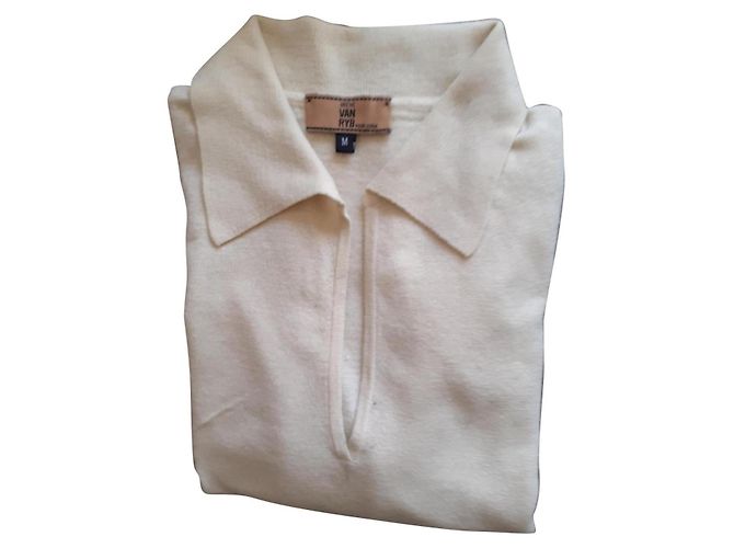 Irene Van Ryb Merinowolle Pullover Creme