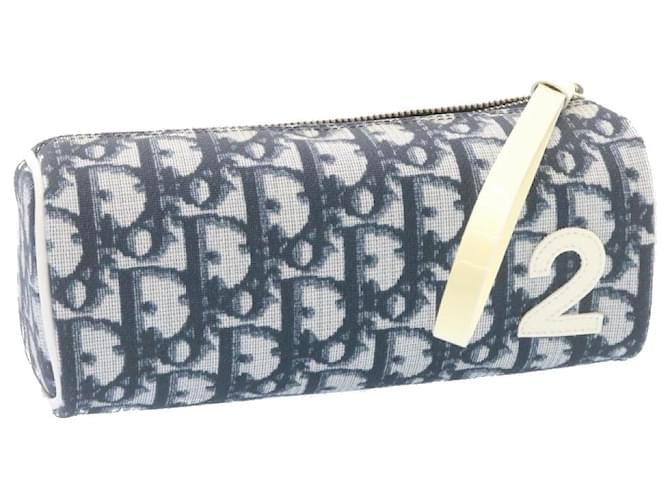 Dior Clutch Bag Azul Lona  ref.376450