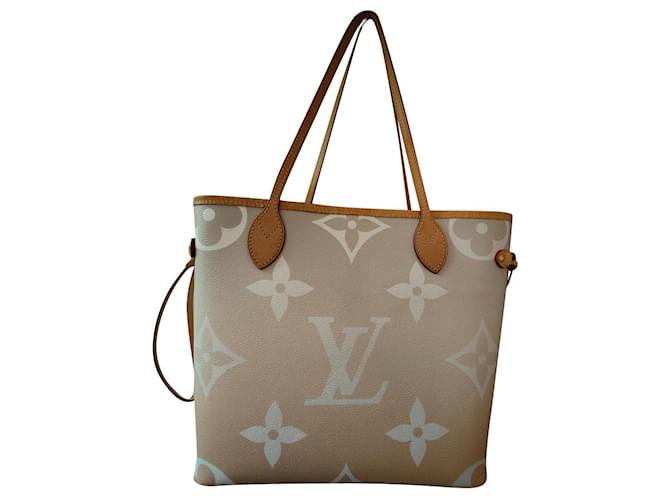 Louis Vuitton Neverfull Pink Sand Leather  ref.376485