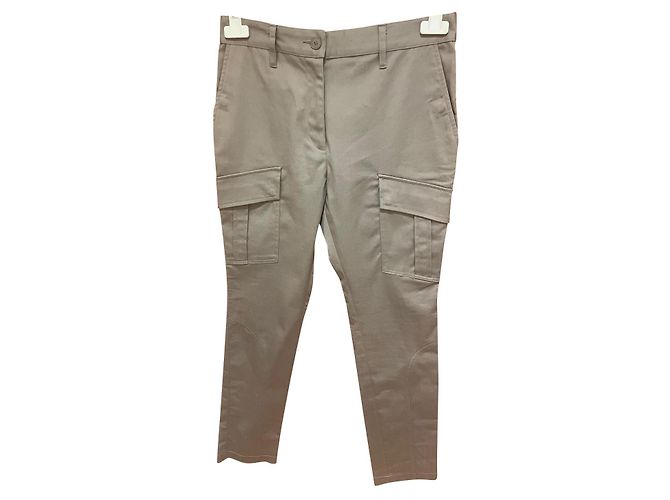 Pantalones Barbara Bui Grises de Algodón