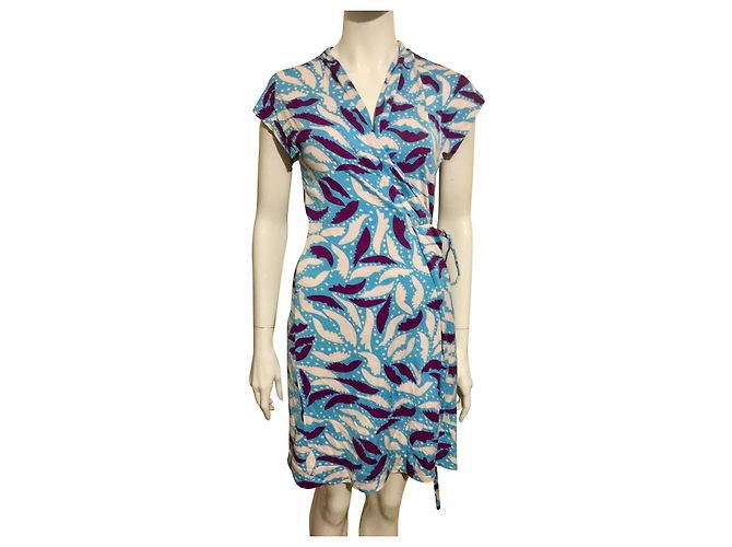 Diane Von Furstenberg Vestido cruzado de seda Mindy de DvF Multicolor