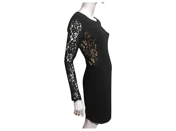 Diane Von Furstenberg DvF India lace dress Black Flesh  ref.376545