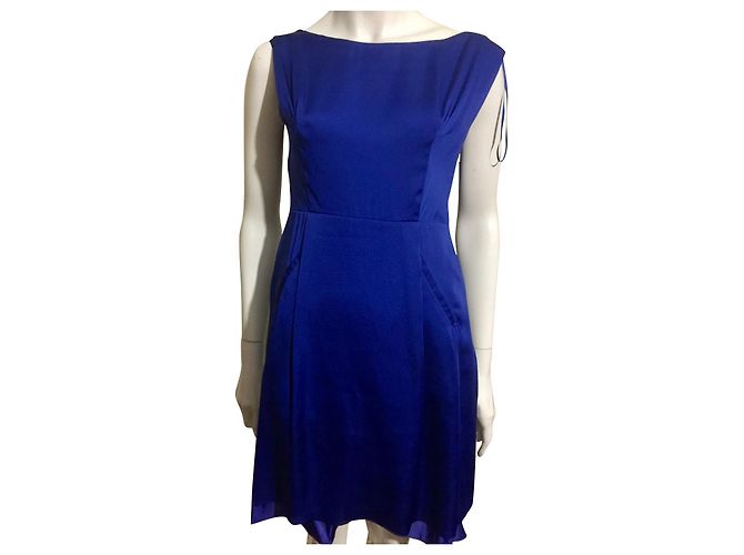Acne Studios Betty Fluid Kleid Blau