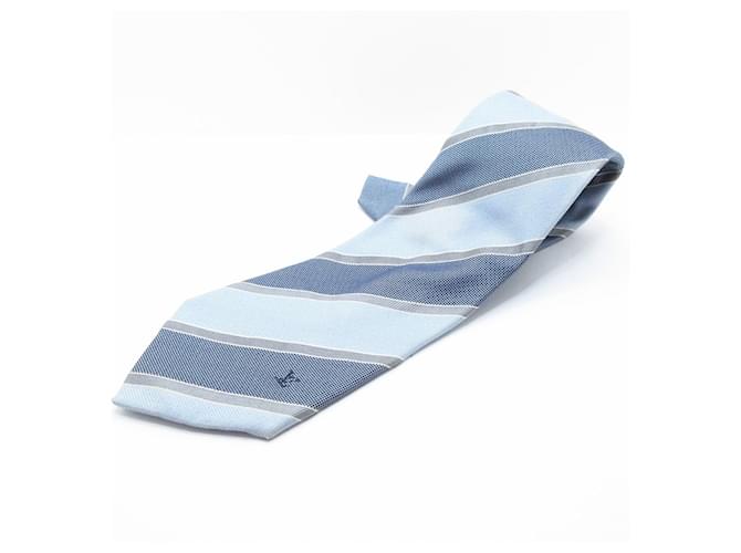 Louis Vuitton Tie Light blue Silk  ref.376861