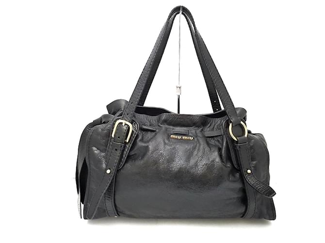 Miu Miu Tote bag Black Leather ref.377089 - Joli Closet