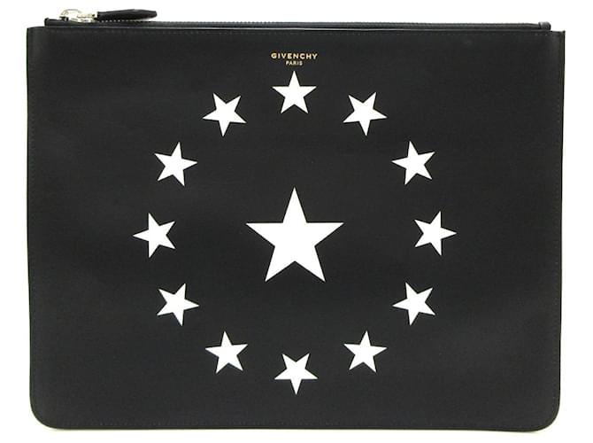 Givenchy clutch bag Black Leather  ref.377162