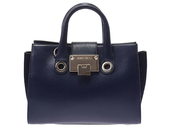 Jimmy Choo Handbag Blue Leather ref.377207 - Joli Closet