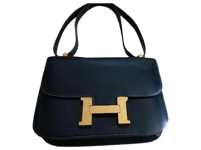 Hermès Constance Navy blue Leather  ref.377286