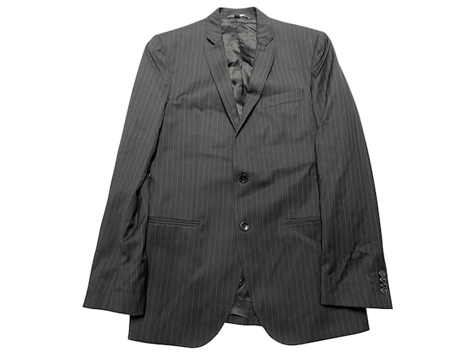 Dolce & Gabbana Black Striped Suit Set Wool  ref.377323