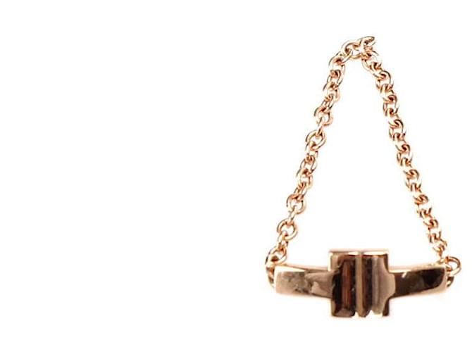 Tiffany Co Tiffany Co T Two Chain Ring in Gold 18K Gold Golden Metallisch Metall ref.377335 Joli Closet