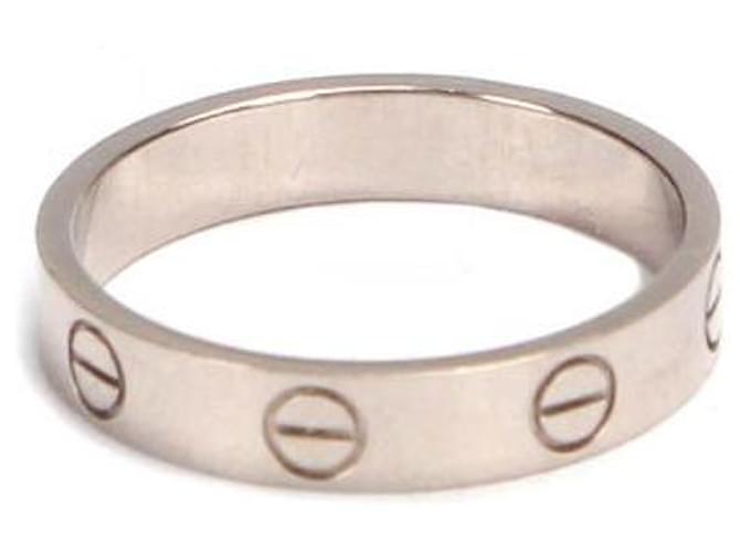 cartier 18K White Gold Love Ring in silver 18K white gold Silvery Metallic Metal  ref.377339