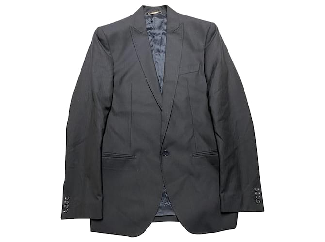 Blazer en laine noir Dolce & Gabbana  ref.377416