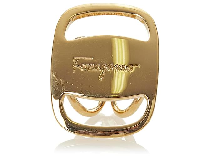 Salvatore Anillo Ferragamo Gold Vara Scarf Metal ref.377465 - Joli Closet