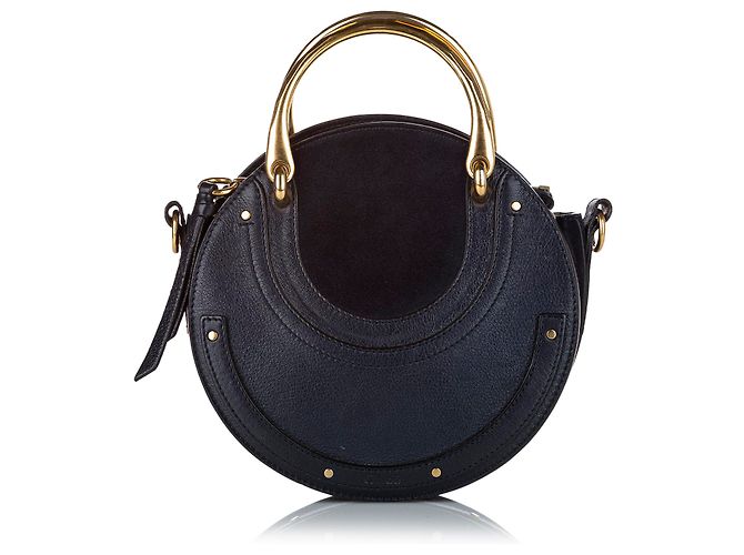 Chloé Chloe Schwarze Pixie Ledertasche Schweden Kalbähnliches Kalb