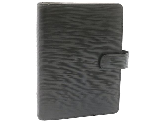 LOUIS VUITTON Epi Agenda MM Day Planner Cover Black R20042 LV Auth yk2081 Leather  ref.377807