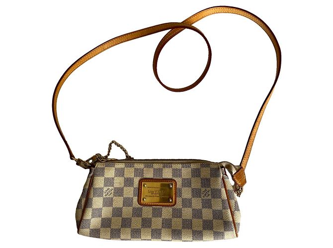 Louis Vuitton karierte Clutch Beige