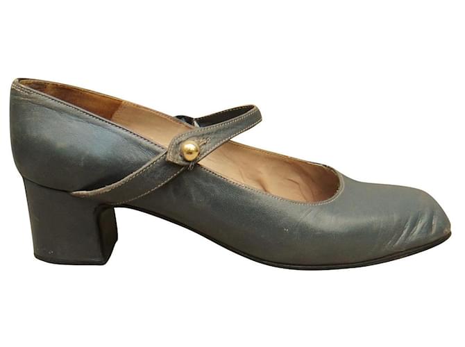 Autre Marque Albanese Roma p pumps 36 Grey Leather  ref.377944