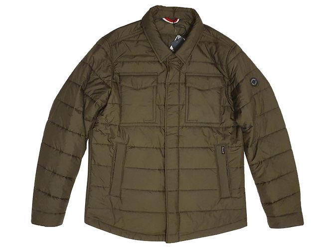 Façonnable Jacke Khakigrün Baumwolle Leinen