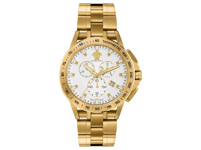 Versace Sport Tech Chronograph Watch Golden Metallic  ref.377966